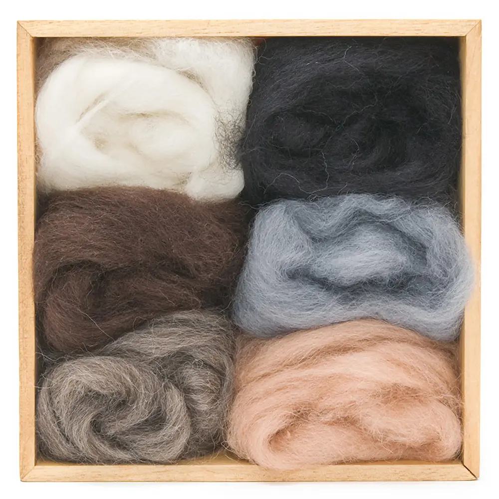 Craft Supplies, Art & School, Woolpets, Wool Roving, Set, Neutral, 893352